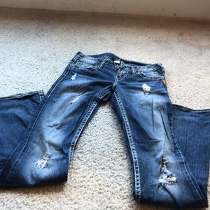 Silver boot cut jeans